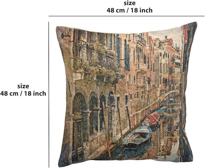 Charlotte Home Furnishings Decorative Throw Pillow Cover 18x18 – European Woven - Image 2