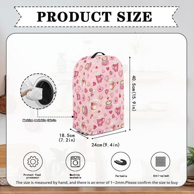 Valentine's Day Blender Dust Cover Kitchen Appliance Pink Food Processor - Image 6