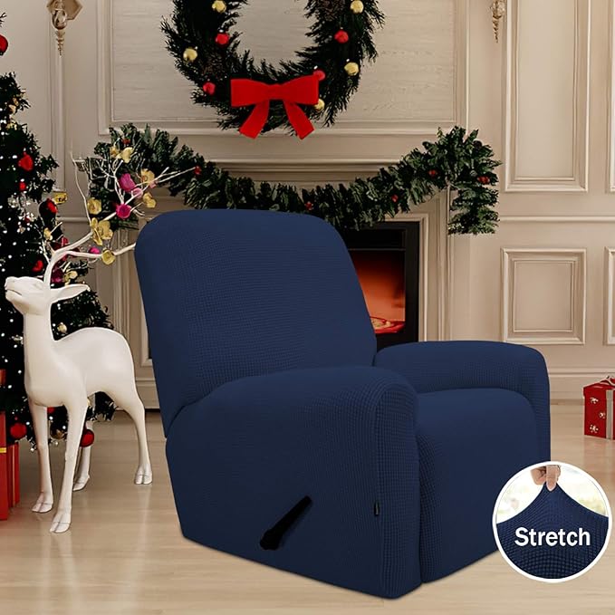 Easy-Going Recliner Stretch Sofa Slipcover Sofa Cover 4-Pieces Furniture - Image 2