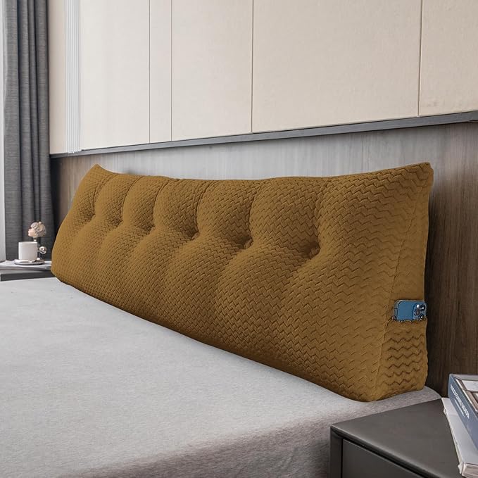 Large Bolster Triangular Headboard Wedge Backrest Positioning Support Bed Rest by ZOEMO