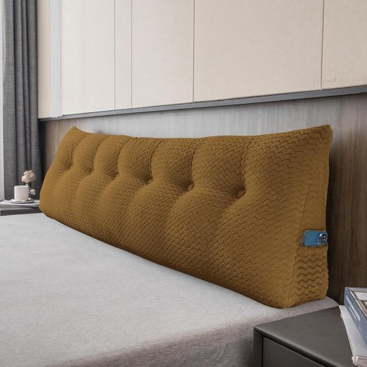 Large Bolster Triangular Headboard Wedge Backrest Positioning Support Bed Rest by ZOEMO