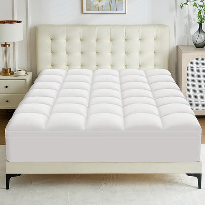 king mattress topper - extra thick mattress pad on a desk or shelf
