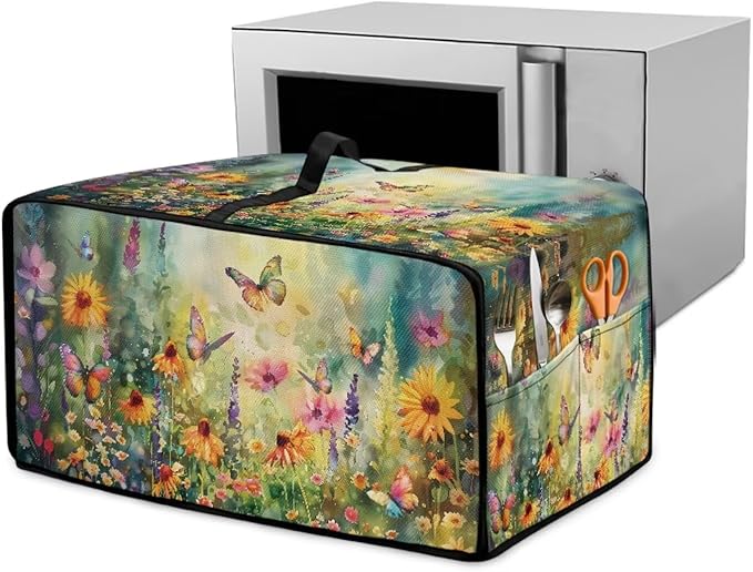 Microwave Oven Dust Cover with Storage Bags Waterproof Microwave Oven Grill by HwzdsyxlCreativeHomeDecor