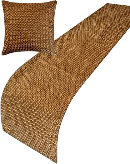 The HomeCentric Gold Bed Runner by TheHomeCentric