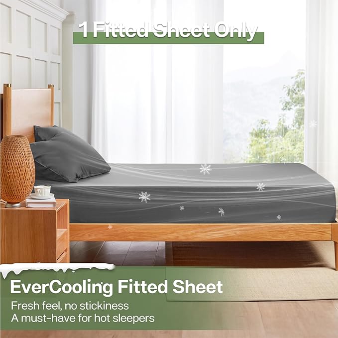 MR&HM Full Fitted Sheet Only, Ultra-Soft Rayon Derived from Bamboo & Polyester - Image 3