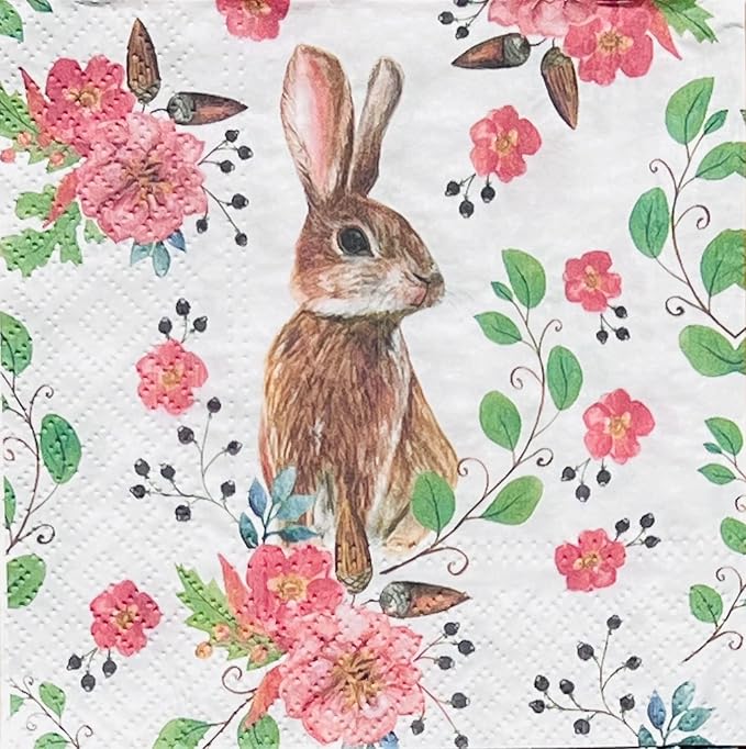 AM Decor Easter Luncheon Paper Napkins 20-Count Dinner Paper Napkins by Importer+AM