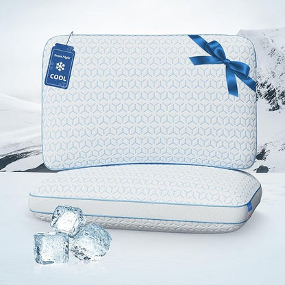 Sweetnight Cooling Pillows Queen Size Set of 2, Shredded Memory Foam Pillows 2 by SweetNight