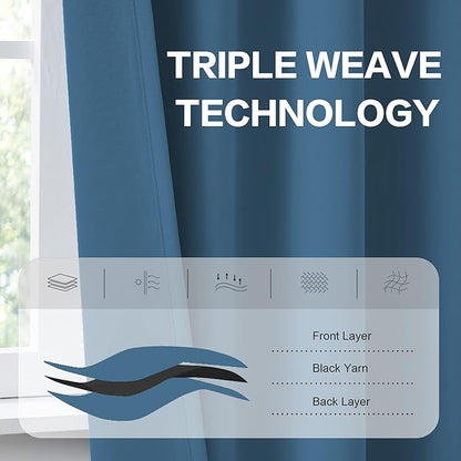 DUALIFE 120 Inch Blackout Curtains 10 ft Length High Ceiling - Image 4