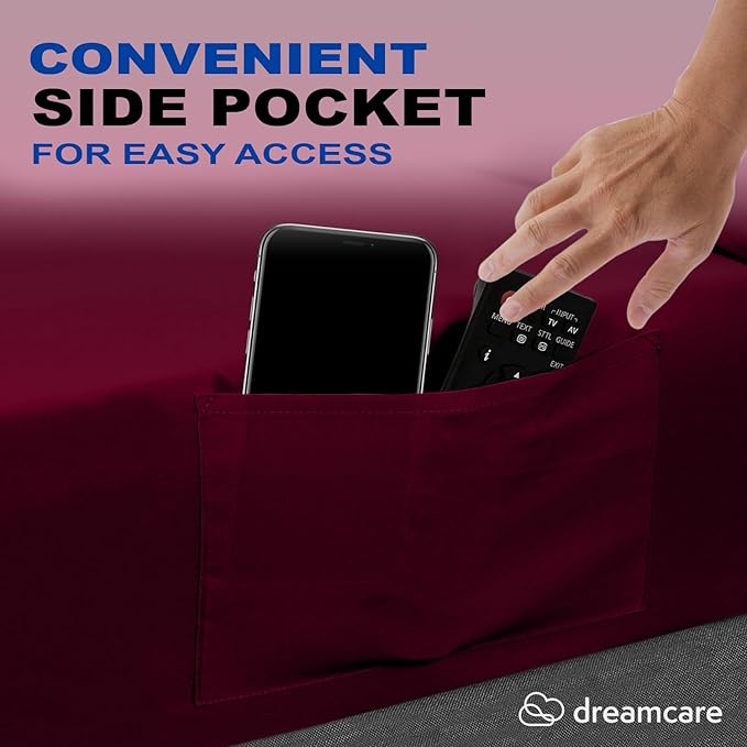 DREAMCARE California King Sheet Sets – 4 pcs Cooling Sheets – up to 21” Deep - Image 4
