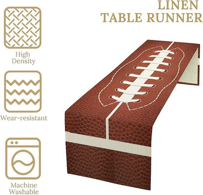 Football Table Runner Sport Game Days Seasonal Table Runner Football Birthday - Image 4