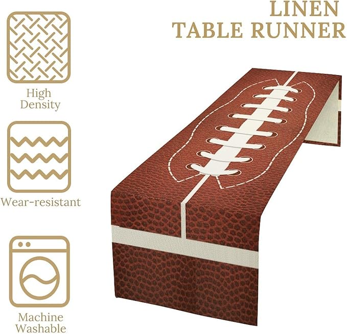 Football Table Runner Sport Game Days Seasonal Table Runner Football Birthday - Image 4