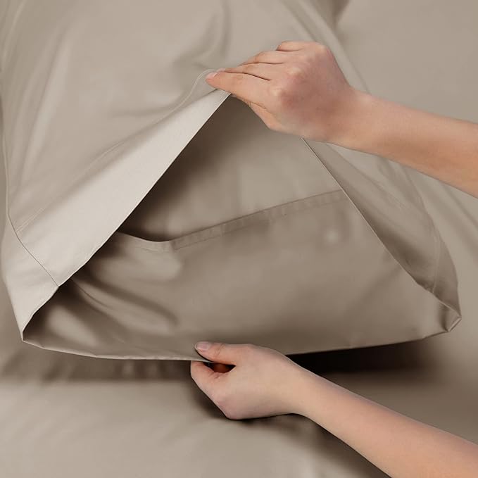 Bedsure California King Sheet Sets, Cooling Sheets, Rayon Derived from Bamboo - Image 5