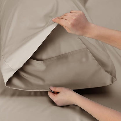 Bedsure Full Size Bed Sheets, Cooling Sheets, Rayon Derived from Bamboo - Image 5