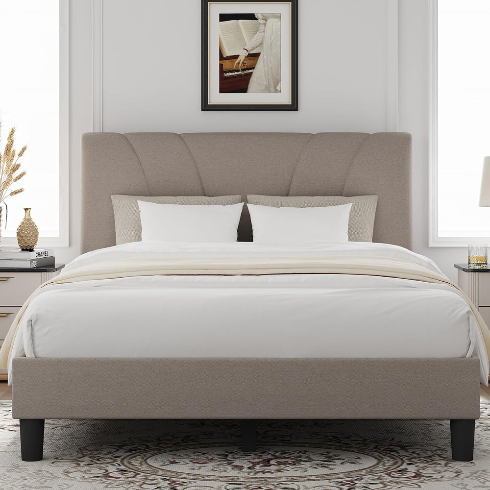 Novilla Full Size Bed Frame with Adjustable Headboard Platform Full Bed Frame...