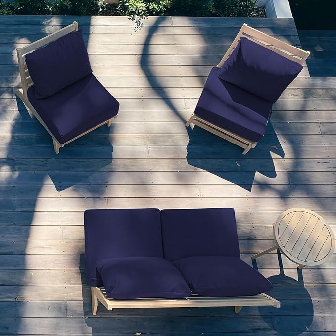 Sundale Outdoor Olefin Deep Seat Cushion Set of 2, Patio Chair Cushion and - Image 9