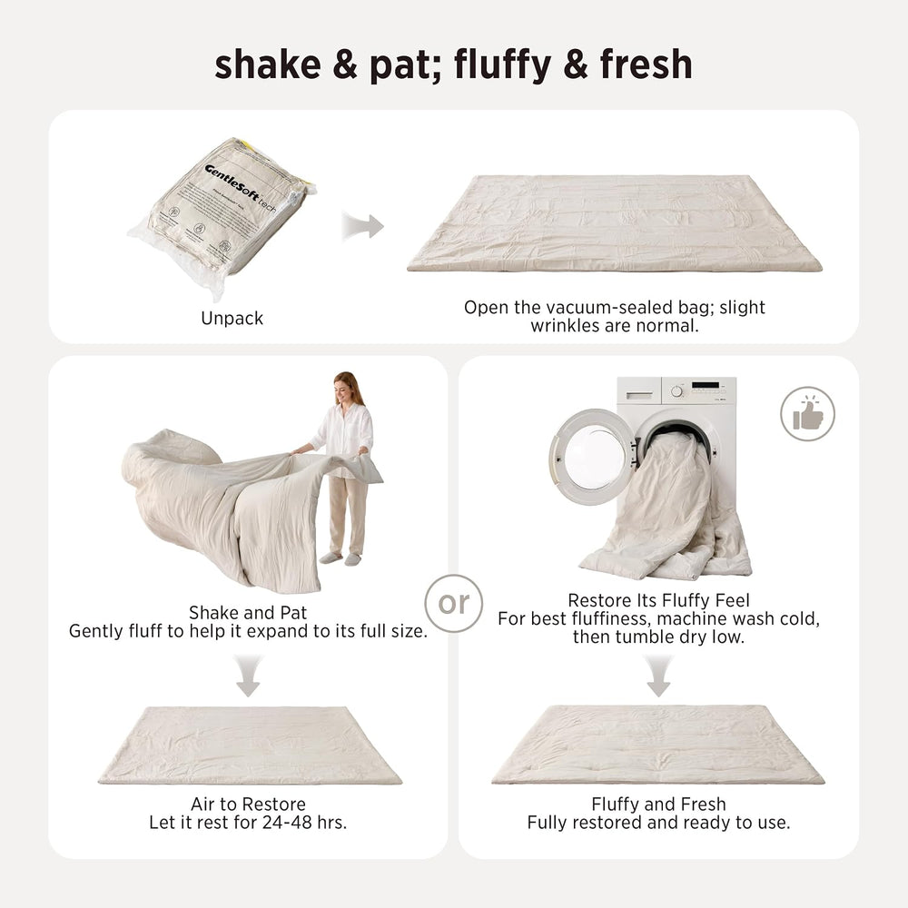 Bedsure Oversized King Comforter Set, Prewashed Bedding White