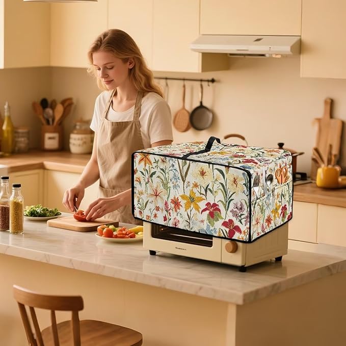 Toaster Oven Cover with Pockets, Washable Smart Oven Dust Cover Protective - Image 3