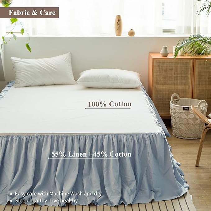BISELINA French Linen Bed Skirt - Image 3
