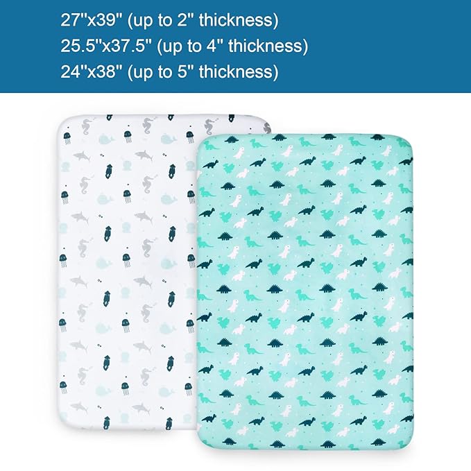 SPRINGSPIRIT Pack and Play Sheets, Pack n Play Sheets Ultra Soft, Mini Crib - Image 5