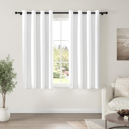 chrisdowa white blackout curtains 63 inches long 2, main product view