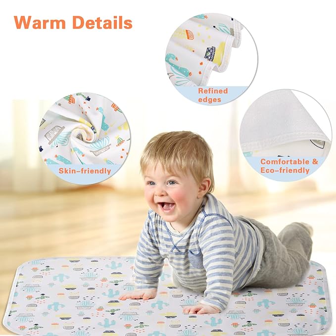 Baby Diaper Changing Pad Waterproof Portable Changing Pad 3 Pack Washable - Image 5