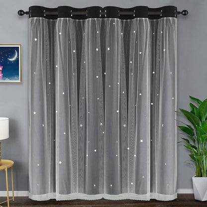 Kinryb Kids Blackout Curtains for Bedroom 84 Inch Long Curtain Mix and Match - Image 2