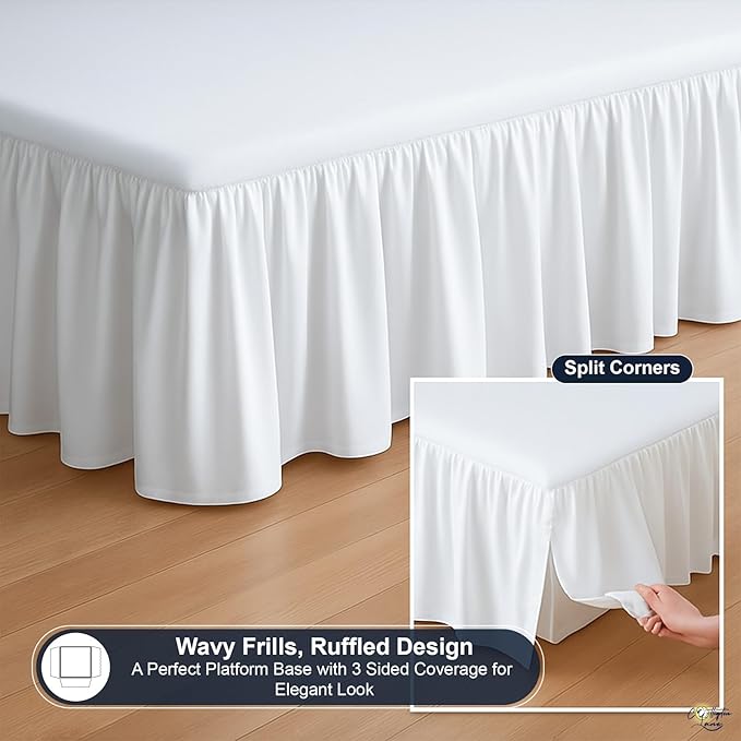 Cottington Lane Ruffled Bed Skirt Full Size - Image 7