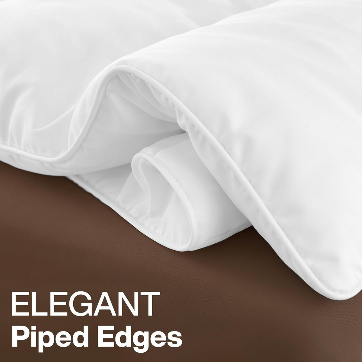 utopia bedding full size comforter, duvet insert, white on a desk or shelf