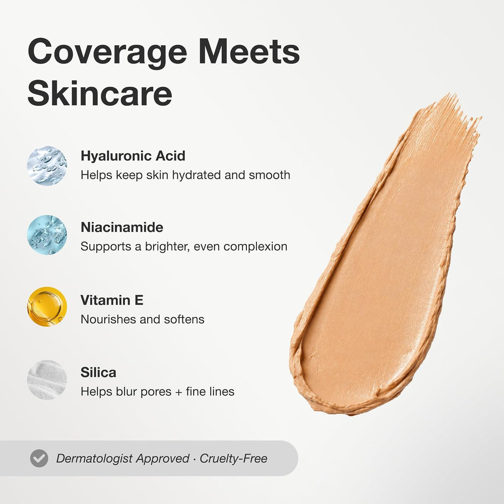 Hanae Korea 3-in-1 Foundation Stick with Brush, Full Coverage | Medium Tone