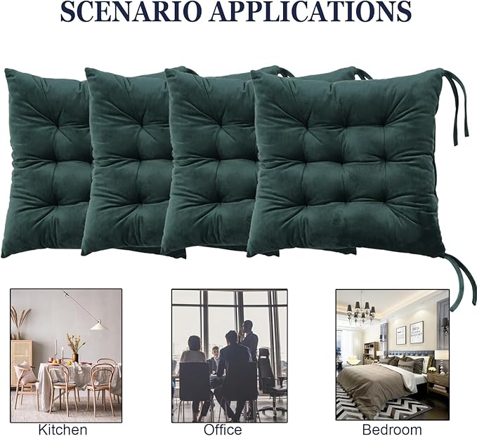 Set of 4 Chair Cushions for Dining Chairs - Image 5