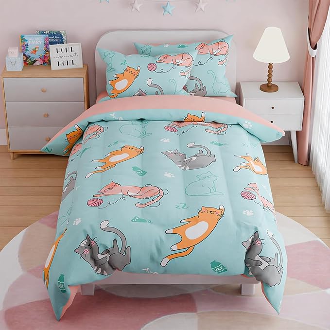 SANDJEST Cat Comforter Set Full by SANDJEST