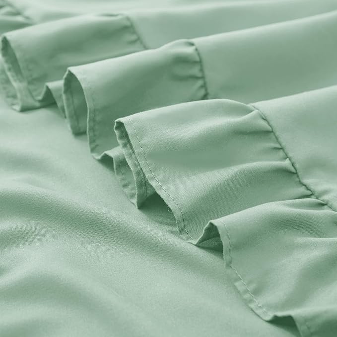 KKJIAF Ruffle Pillow Cases Queen Size Set of 2, Ruffled Pillow Covers - Image 6