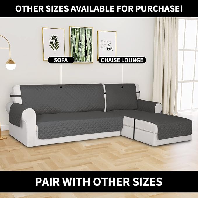 Easy-Going Reversible Chaise Lounge Couch Cover Water Resistant Sofa Cover - Image 2
