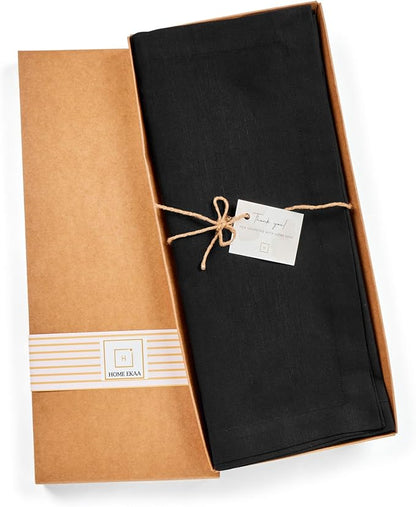 Home Ekaa Cotton Linen Table Runner 48 Inches – Small Summer Black Table Runner - Image 5