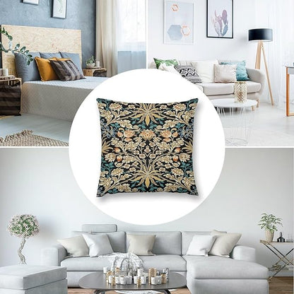 William Morris Floral Original Throw Pillow Covers Boho Chic Retro Floral Cozy - Image 7