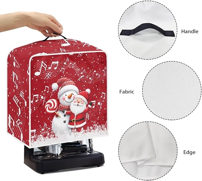 Coffee Maker Cover for Kitchen Counter Christmas Santa Claus Coffee Machine - Image 5