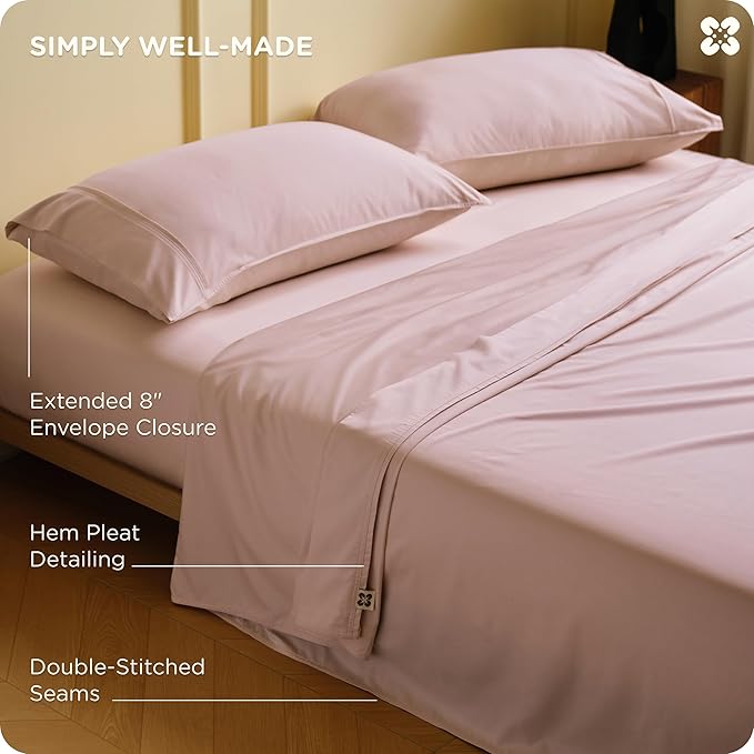 Bedsure Cooling Sheets, Rayon Derived from Bamboo & Cotton Blend, GentleSoft - Image 7