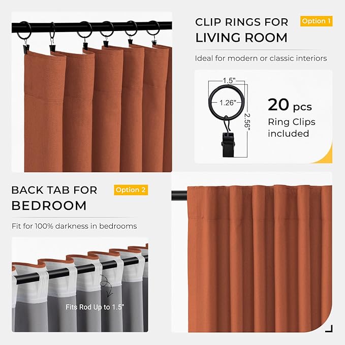 INOVADAY 100% Blackout Curtains - Image 3