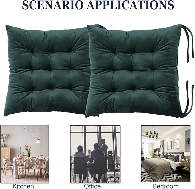 2 Pack Square Seat Cushion Chair Pads - Image 5