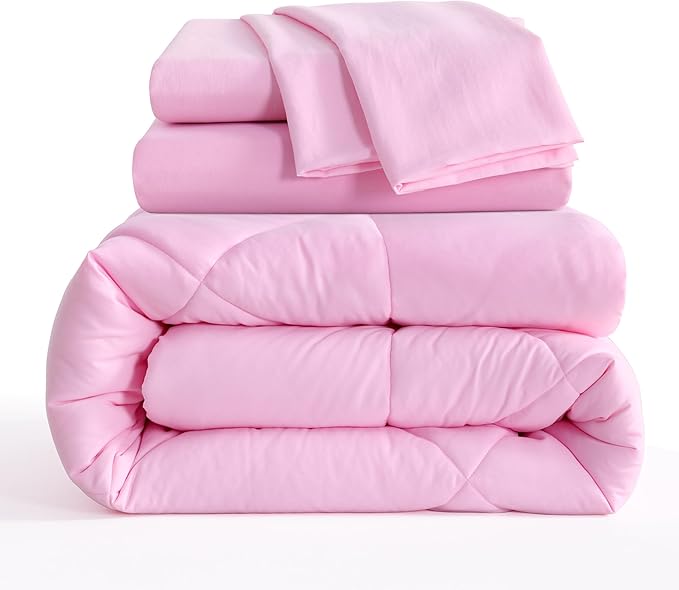 NTBAY Twin Comforter Set with Sheets, 5 Pieces Soft and Breathable Twin Bedding - Image 2