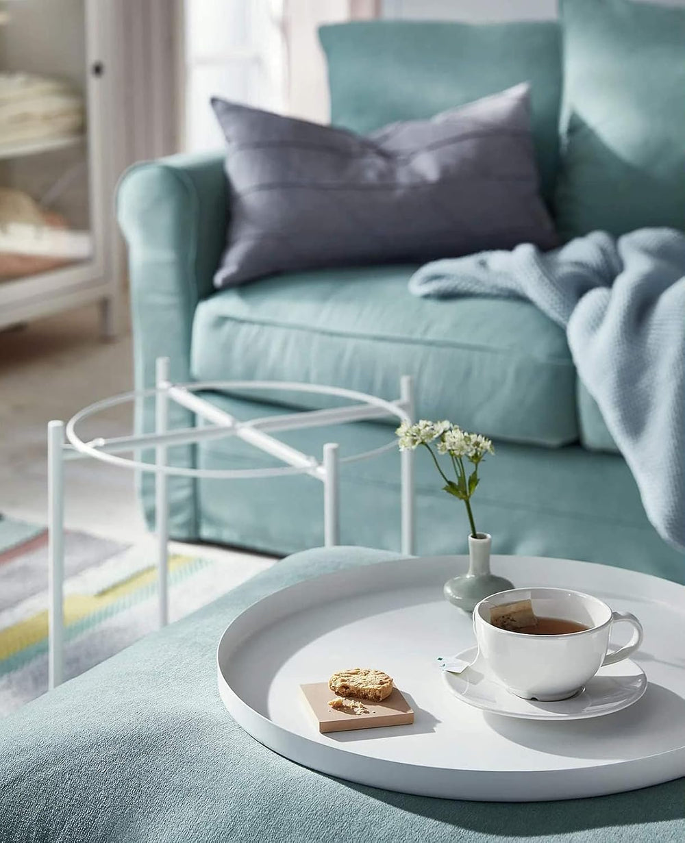 EKNITEY End Table,Folding Metal Side Table Waterproof Small Coffee Table Sofa...