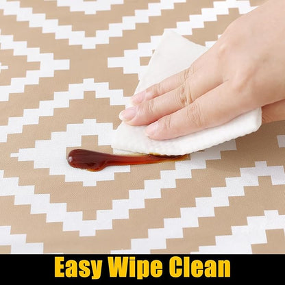 Smiry Rectangle Picnic Table Cloth, Waterproof Elastic Fitted Outdoor - Image 4