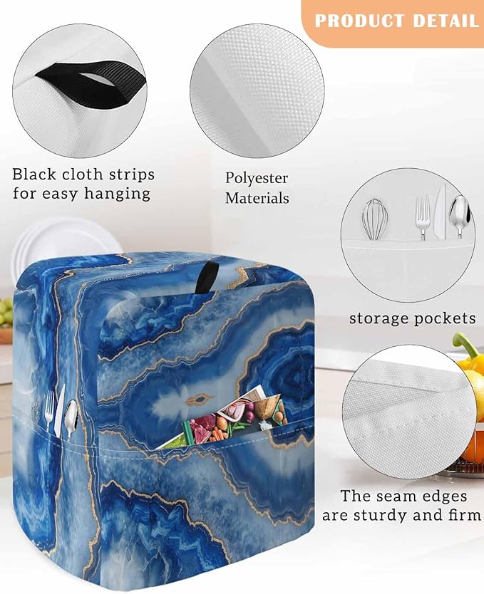 Blue Marble Stand Mixer Dust Cover - Image 3