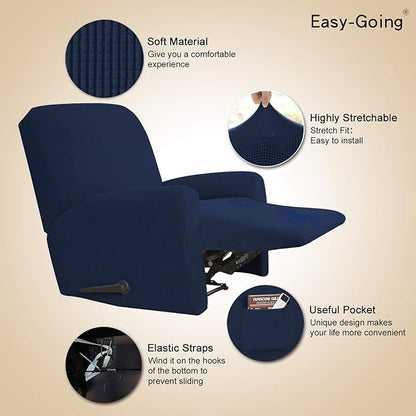 Easy-Going Recliner Stretch Sofa Slipcover Sofa Cover 4-Pieces Furniture - Image 4