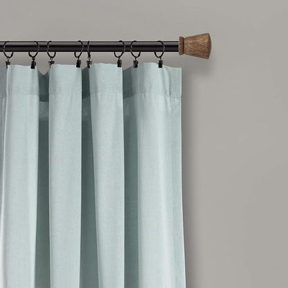 Lush Decor Linen Button Window Curtain Panel - Image 2