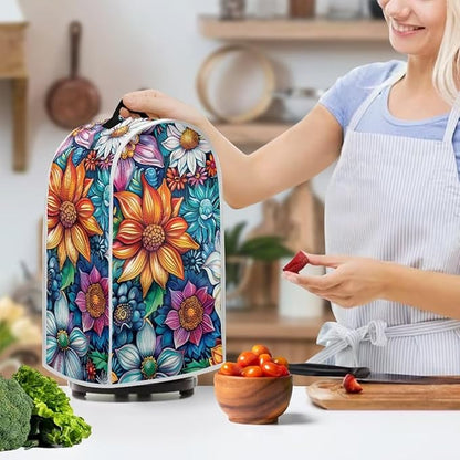 Bright Blossoms Dust Cover Set Washable Coffee Maker Appliance Blender Covers - Image 2
