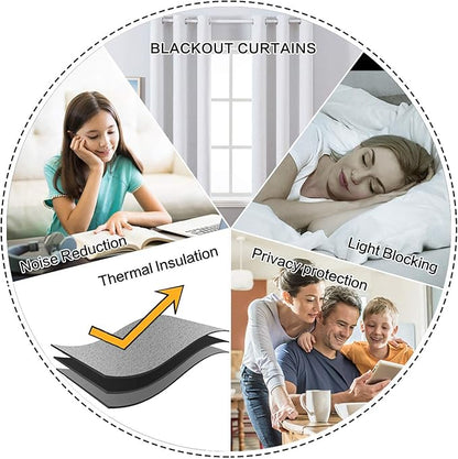 MIULEE Linen Blackout Curtains for Bedroom Solid 100% Blackout Thermal - Image 7