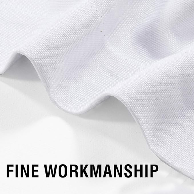 H.VERSAILTEX Linen Look 100% Blackout Bright White Curtains 63 Inches Long - Image 5