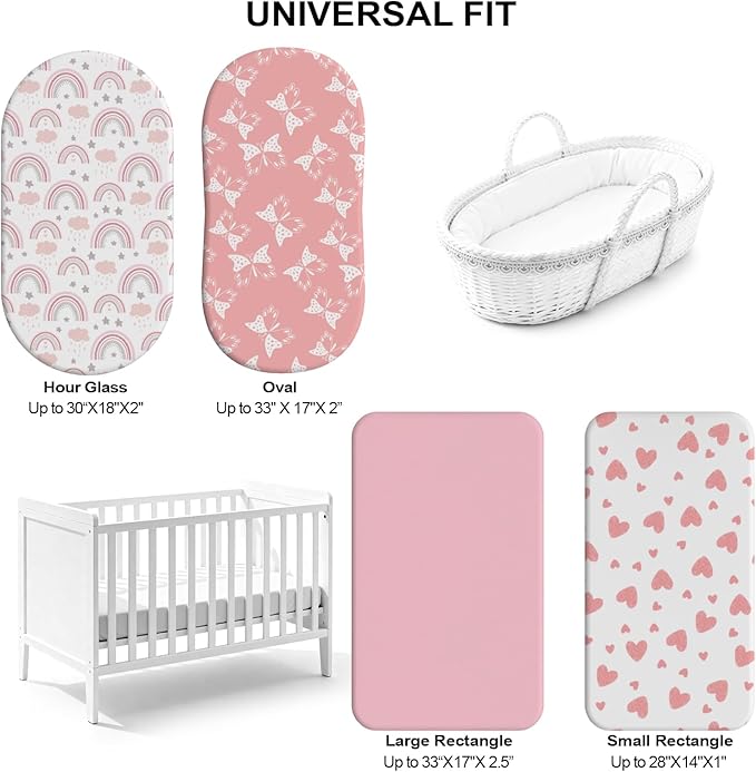 Baby Bassinet Sheets for Baby Boy Girls, Baby Delight, Angelbliss - Image 4