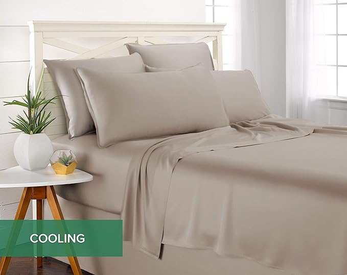 Pure Bamboo Queen Sheets, Genuine 100% Organic Viscose Derived from Bamboo Bed - Image 5